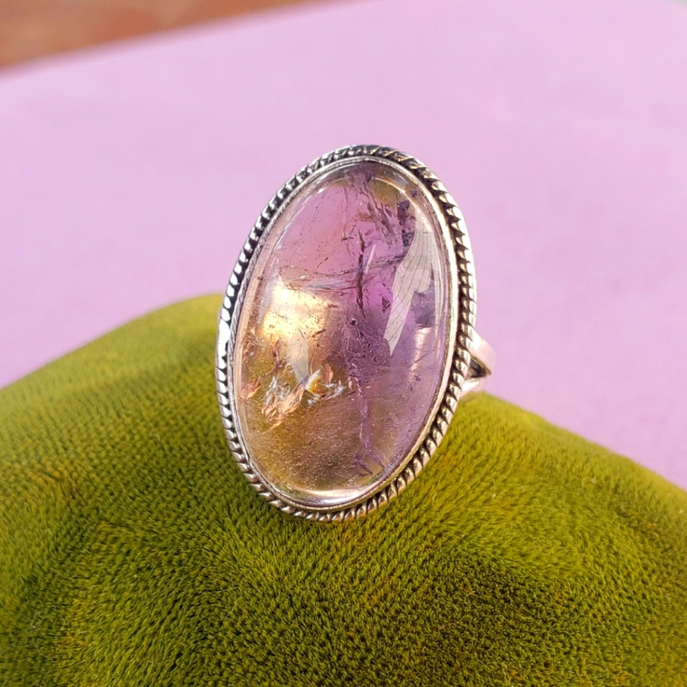 925 Large Ametrine Oval Bold Ring